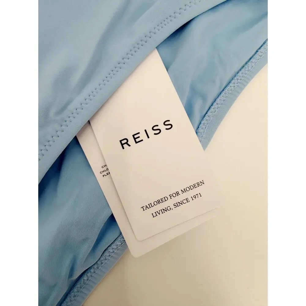 REISS Elise Bikini Bottom Size 8 NEW Light Blue $70 Swim Separates